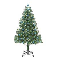 Berkfield Home Lush Christmas Tree with 300 LEDs with Stand Green 210 cm PVC