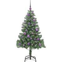 Berkfield Home Lush Christmas Tree with 150 LEDs with Stand Green 150 cm PVC