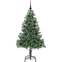 Berkfield Home Lush Christmas Tree with 150 LEDs with Stand Green 150 cm PVC