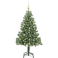 Berkfield Home Lush Christmas Tree with 150 LEDs with Stand Green 150 cm PVC