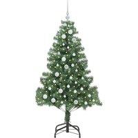 Berkfield Home Lush Christmas Tree with 150 LEDs with Stand Green 150 cm PVC