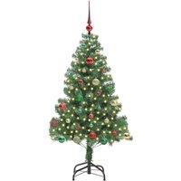Berkfield Home Lush Christmas Tree with 150 LEDs with Stand Green 150 cm PVC