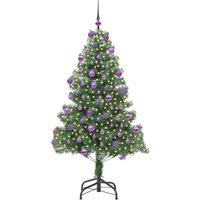 Berkfield Home Lush Christmas Tree with 300 LEDs with Stand Green 180 cm PVC