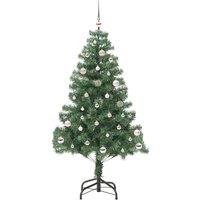 Berkfield Home Lush Christmas Tree with 150 LEDs with Stand Green 150 cm PVC