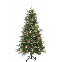 Berkfield Home Elegant Artificial Hinged Christmas Tree Green 150 cm PE & PVC