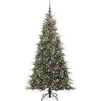 Berkfield Home Elegant Artificial Hinged Christmas Tree Green 180 cm PE & PVC