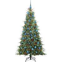 Berkfield Home Elegant Artificial Hinged Christmas Tree Green 180 cm PE & PVC