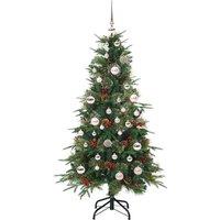 Berkfield Home Elegant Artificial Hinged Christmas Tree Green 150 cm PE & PVC