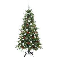 Berkfield Home Elegant Artificial Hinged Christmas Tree Green 150 cm PE & PVC