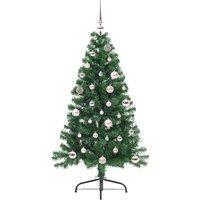 Berkfield Home Beautiful Artificial Pre-lit Christmas Tree Green 150 cm PVC