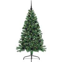 Berkfield Home Beautiful Artificial Pre-lit Christmas Tree Green 150 cm PVC