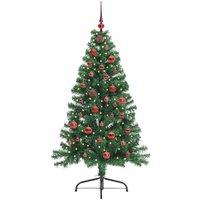 Berkfield Home Beautiful Artificial Pre-lit Christmas Tree Green 150 cm PVC