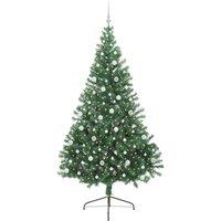 Berkfield Home Beautiful Artificial Pre-lit Christmas Tree Green 240 cm PVC