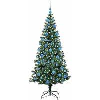 Berkfield Home Beautiful Artificial Pre-lit Christmas Tree Green 180 cm PVC
