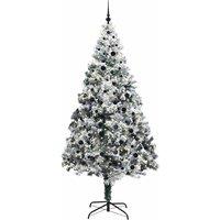 Berkfield Home Green Artificial Christmas Tree with 300 LEDs with Stand Green 240 cm