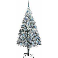 Berkfield Home Green Artificial Christmas Tree with 300 LEDs with Stand Green 240 cm