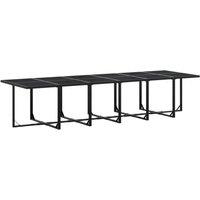 Berkfield Home Beautiful 13 Piece Garden Dining Set Black Poly Rattan