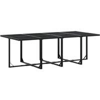 Berkfield Home Beautiful 13 Piece Garden Dining Set Black Poly Rattan