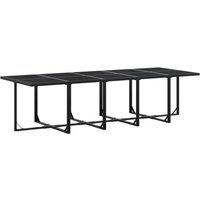 Berkfield Home Beautiful 15 Piece Garden Dining Set Black Poly Rattan