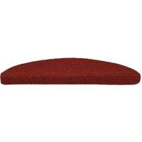 Berkfield Home Decorative 15 pcs Self-adhesive Stair Mats Needle Punch 56x17x3 cm Red | Size: Medium