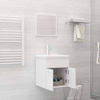 Berkfield Home Durable 2 Piece Bathroom Furniture Set White Engineered Wood