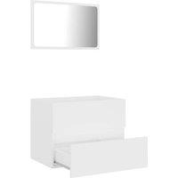 Berkfield Home Durable 2 Piece Bathroom Furniture Set White Engineered Wood