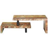 Berkfield Home Beautiful 2 Piece Coffee Table Set Solid Reclaimed Wood