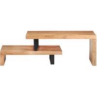 Berkfield Home Beautiful 2 Piece Coffee Table Set Solid Acacia Wood in Brown
