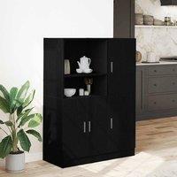 Berkfield Home Durable 2 Piece Kitchen Cabinet Set Black Engineered Wood