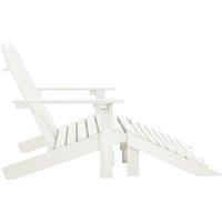Berkfield Home Elegant 2-Seater Garden Adirondack Chair&Ottoman Fir Wood White
