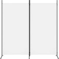 Berkfield Home Durable 2-Panel Room Divider White 175x180 cm Fabric