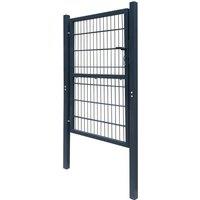 Berkfield Home Durable 2D Fence Gate (Single) Anthracite Grey 106 x 190 cm