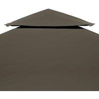 Berkfield Home Durable 2-Tier Gazebo Top Cover 310 g/m 3x3 m Taupe