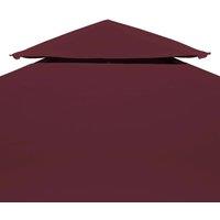 Berkfield Home Durable 2-Tier Gazebo Top Cover 310 g/m 4x3 m Bordeaux in Burgundy