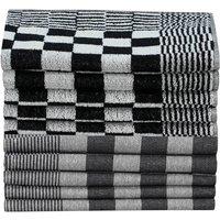 Berkfield Home Soft 20 Piece Towel Set Black & White Cotton