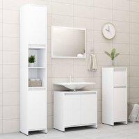 Berkfield Home Stunning 3 Piece Bathroom Furniture Set White Engineered Wood