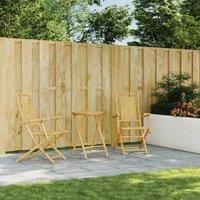 Berkfield Home Beautiful 3 Piece Bistro Set Bamboo in Brown