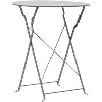 Berkfield Home Durable 3 Piece Bistro Set Steel Grey