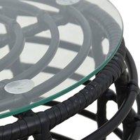 Berkfield Home Sturdy 3 Piece Bistro Set Poly Rattan Black