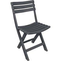 Berkfield Home Durable 3 Piece Folding Bistro Set Plastic Anthracite in Dark Grey