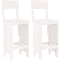 Berkfield Home Beautiful 3 Piece Garden Bar Set White Solid Wood Pine