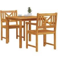 Berkfield Home Durable 3 Piece Garden Dining Set Solid Wood Acacia in Brown