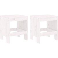 Berkfield Home Beautiful 3 Piece Garden Bistro Set White Solid Wood Pine