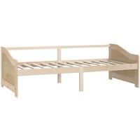 Berkfield Home Sturdy 3-Seater Day Bed Solid Pinewood 90x200 cm in Light Tan