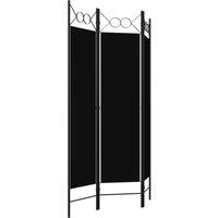 Berkfield Home Practical 3-Panel Room Divider Black 120x180 cm