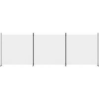 Berkfield Home Durable 3-Panel Room Divider White 525x180 cm Fabric