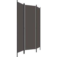Berkfield Home Practical 3-Panel Room Divider Anthracite 150x180 cm in Dark Grey