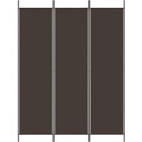 Berkfield Home Durable 3-Panel Room Divider Brown 150x200 cm Fabric