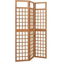 Berkfield Home Durable 3-Panel Room Divider/Trellis Solid Fir Wood 121x180.5 cm in Brown