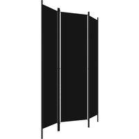 Berkfield Home Practical 3-Panel Room Divider Black 150x180 cm